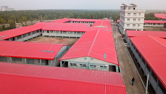 The accomodation on Bhasan Char island. 