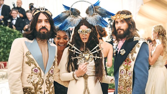 Alessandro Michele, Lana Del Rey and Jared Leto at a New York show: “It was a revolutionary act to come in and do what Alessandro Michele did with this company,” Leto says.