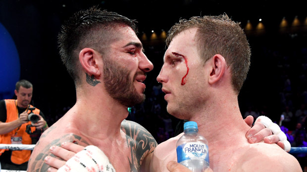 Michael Zerafa (left) provided a memorable pair of fights with Jeff Horn in 2019.