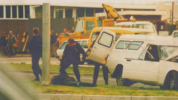 Stephen Asling is arrested by the Special Operations Group, 1992.