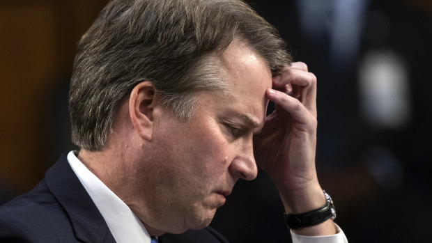 Supreme Court nominee, Brett Kavanaugh waits to testify before the Senate Judiciary Committee for the third day of his confirmation hearing, on Capitol Hill in Washington on September 6, 2018. 