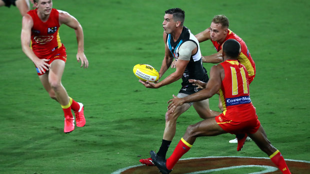 Port Adelaide midfielder and former Brisbane Lions skipper Tom Rockliff.