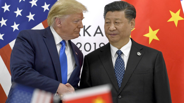 Donald Trump and Xi Jinping during the G20 summit in Japan in June.