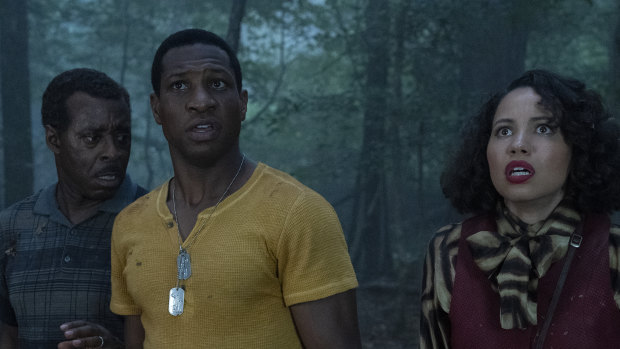 Courtney Vance, Jonathan Majors and Jurnee Smollett in Lovecraft Country.