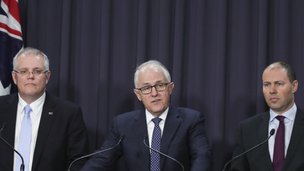 Treasurer Scott Morrison, Prime Minister Malcolm Turnbull and Minister for Environment and Energy Josh Frydenberg rejected the proposed federal emissions reduction targets.