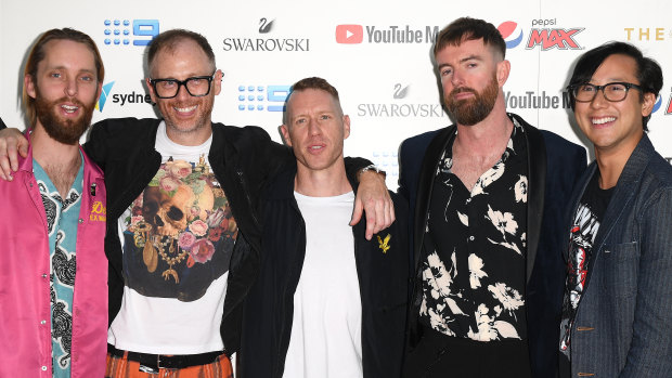Birds of Tokyo arrive at the 33rd Annual ARIA Music Awards in Sydney in November 2019. 