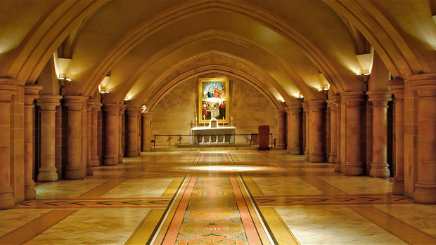 The crypt underneath St Mary’s Cathedral in Sydney.
