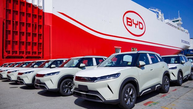 Sales of electric cars, including from China’s BYD, have surged this year.