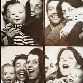 Philippe and Miranda Moreira with their new baby in 2005.