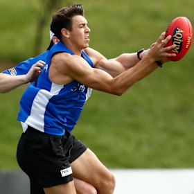 Marty Hore is training with North Melbourne in the hope of being picked up by the club.