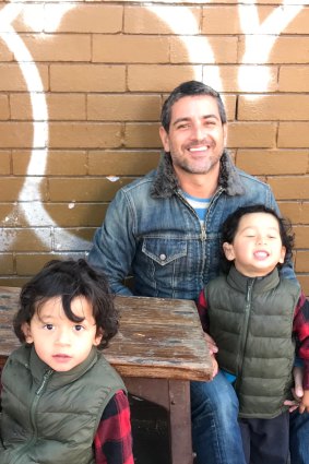 Gob-smacked: Sydney caterer Savva Savas and his sons Dane and Leo.