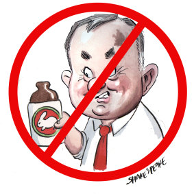 No booze for you: Labor leader Anthony Albanese has cracked down on office inebriation. Illustration: John Shakespeare