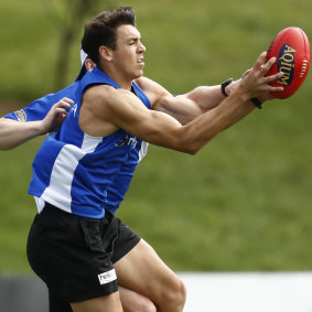 Marty Hore is training with North Melbourne in the hope of being picked up by the club.