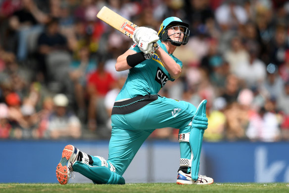 Renshaw in action for the Brisbane Heat.