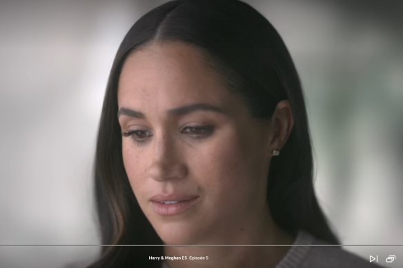 Meghan describes how she felt she was being “fed to the wolves” at the start of episode five of the documentary series.