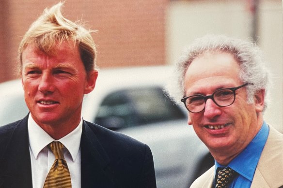 Former Victorian health minister John Thwaites and Joseph Epstein.