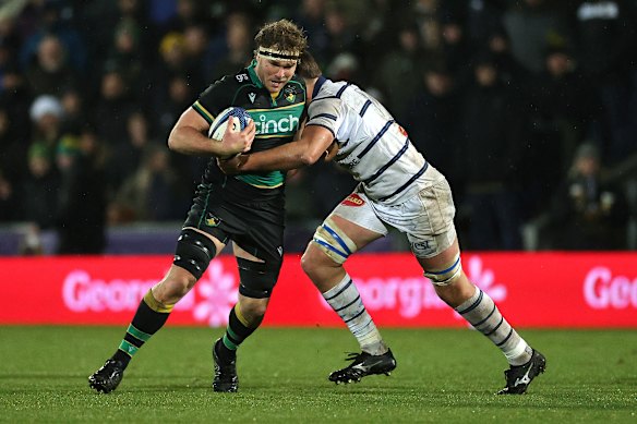 Sam Scott-Young playing for Northampton, where he spent three years.