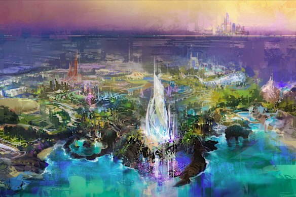Artist concept only … Disney and Miral hope to capitalise on transit passengers.
