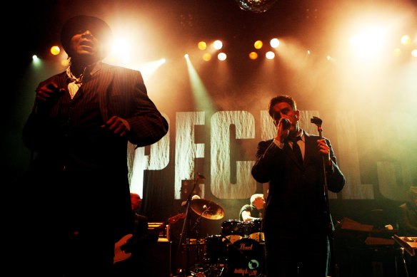 The Specials performing at the Enmore Theatre in Sydney in 2009. (L-R) Neville Staple and Terry Hall.