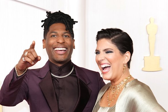 Batiste with his wife Suleika Jaouad at last year’s Academy Awards.