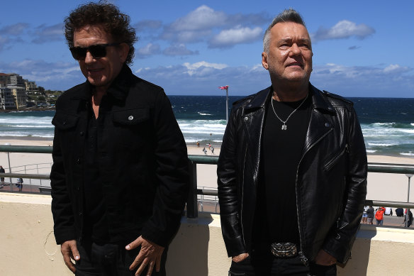 Ian Moss (left) and Jimmy Barnes share vocals on new Cold Chisel song Getting the Band Back Together.