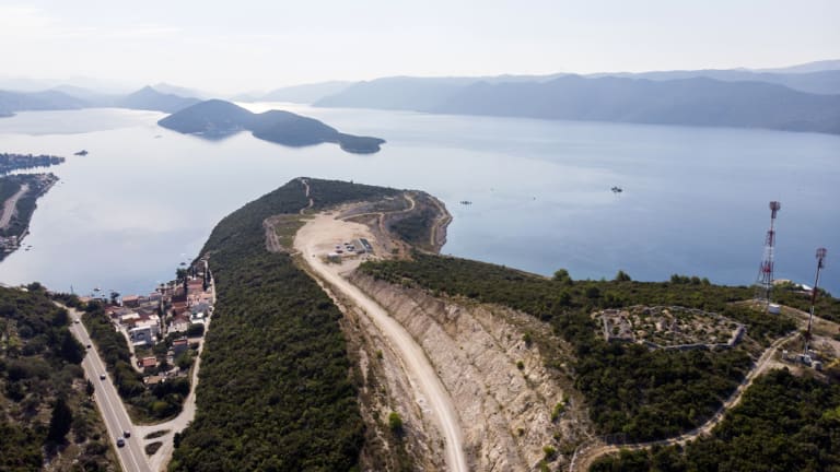 A site where a bridge linking the city of Dubrovnik to the rest of Croatia will be built.