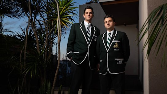 Brothers Jamie, year 11, and Sprio, year 12, said they were "gutted" they might miss out on celebrating their big achievement with family.