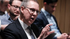 Geoff Culbert, the Sydney Airport chief executive, at the Senate hearing on Tuesday.