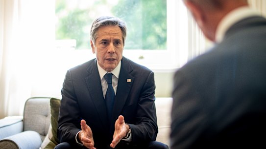 Interview with the US Secretary of State Antony Blinken by Peter Hartcher in Melbourne.