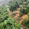There was a landslide at Crystal Creek on Sunday.