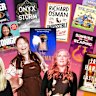 The top 10 highest-selling books in Australia feature (from left): Mel Robbins, Nagi Maeshashi, Suzanne Collins and Jane Harper.
