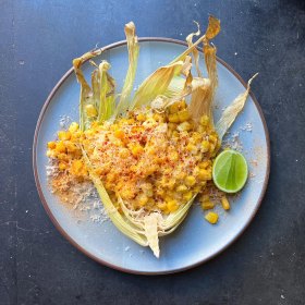 Barbecued corn at Babyface Kitchen.