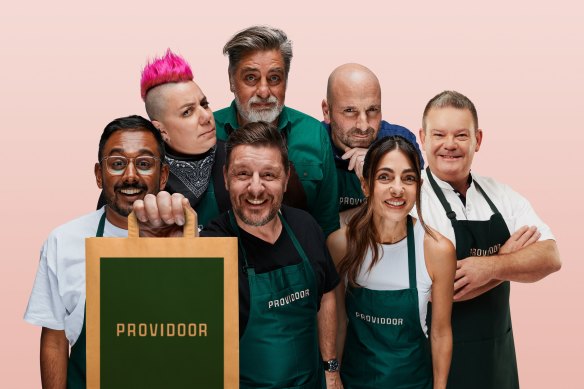 Dishes by Justin Narayan, Anna Polyviou, Manu Feildel, Matt Preston, George Calombaris, Silvia Colloca and Gary Mehigan will be prepared and delivered by Providoor.