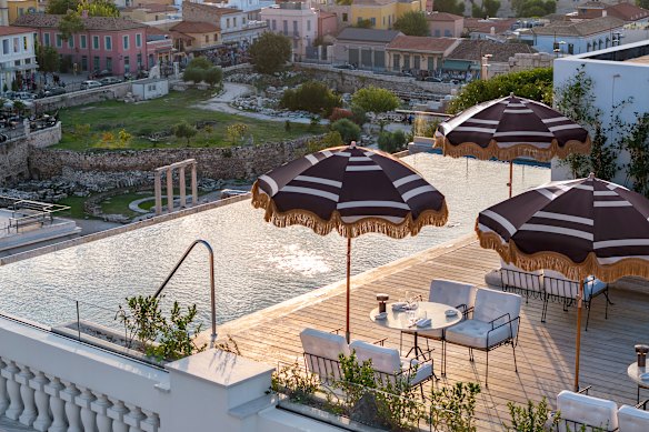 A welcome retreat - the hotel pool.