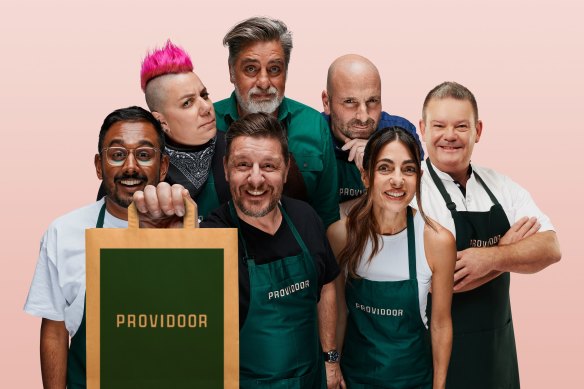 Dishes by Justin Narayan, Anna Polyviou, Manu Feildel, Matt Preston, George Calombaris, Silvia Colloca and Gary Mehigan will be prepared and delivered by Providoor.