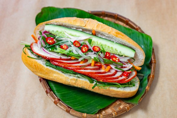 Salted pork belly roll. 