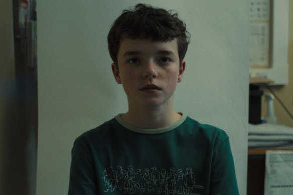 Owen Cooper plays Jamie Miller, who is arrested for murder, in the Netflix drama Adolescence.