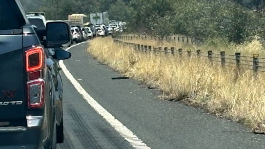The road at the edge of Longwood on Sunday.