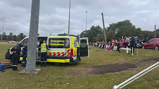 Scenes at Wallsend after a car crash in Newcastle.