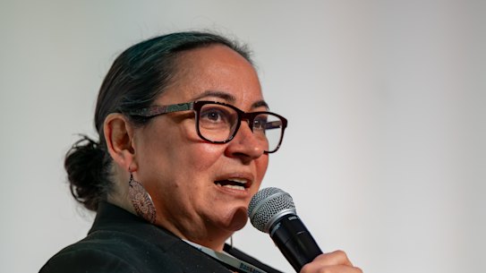 Katie Kiss at The Bandarran Marra’Gu Gathering Strength summit in Brisbane in May. 