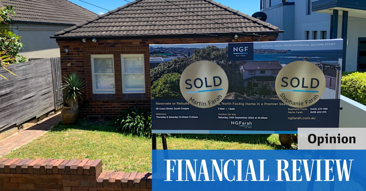 We should be arguing about what credible channels can be created to enable home owners investing in property to instead invest in business growth in Australia.