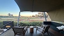 The view from the Zoofari lodges at Taronga Western Plains Zoo blew me away from the very first moment.