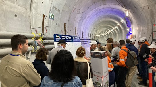 A select few got to walk through the Cross River Rail tunnels last week.