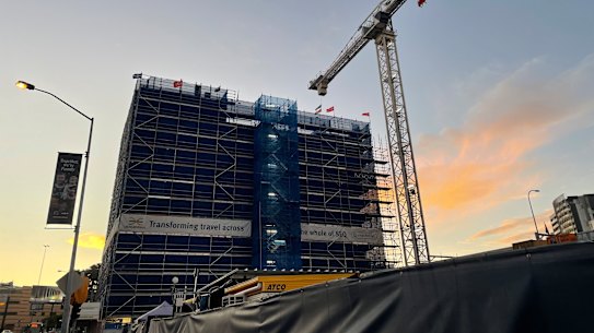 Cross River Rail site on Roma Street, Brisbane. 