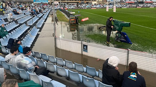 Shark Park during an NRL match resembles a bomb site