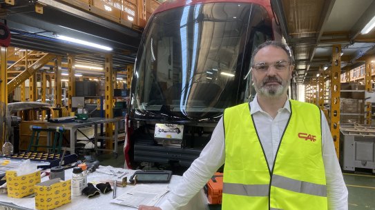 Iñaki Mendizabal, CAF international division area director, in Zaragoza.