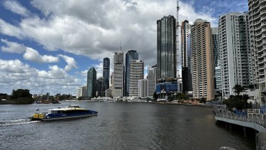 Generic shot of Brisbane CBD, with a CityCat in the foreground. Pic taken on Tuesday, October 11, 2022 by Cameron Atfield.
