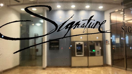 A branch of the now closed Signature Bankin New York.