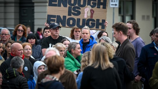 Rally against violence against women in Ballarat last week.