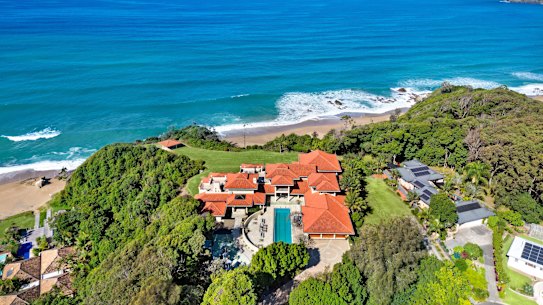 Nathan Tinkler's Sapphire Beach estate fronts a private beach and features multiple observation decks overlooking the Solitary Islands Marine Park.
